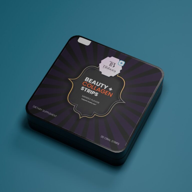 Beauty collagen oral strips with vitamin E mango flavor supplement