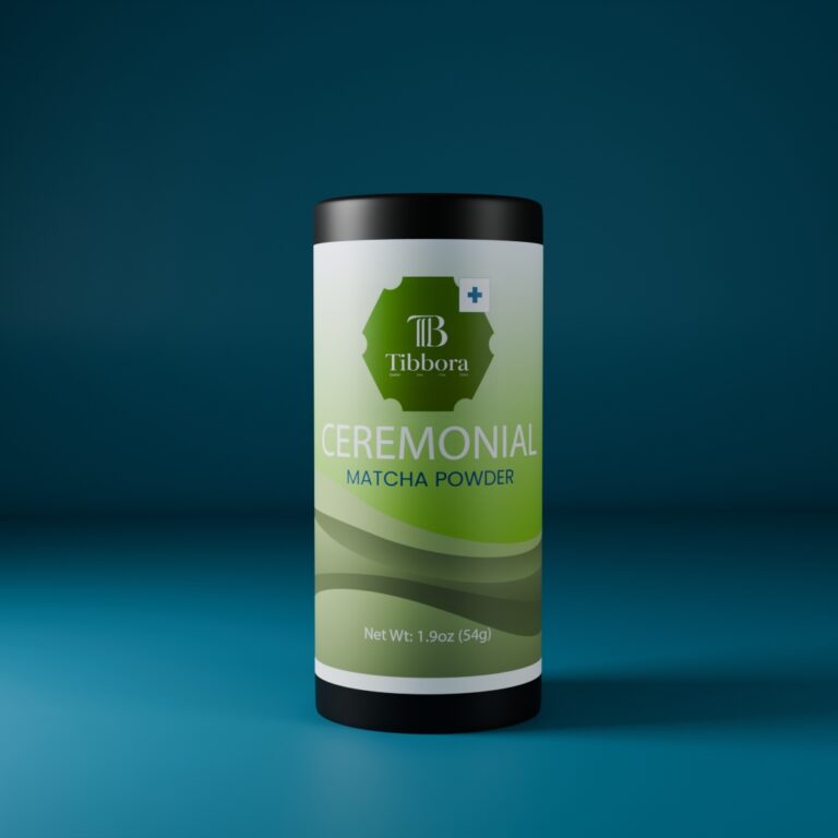 Ceremonial grade matcha powder made from shade grown green tea leaves