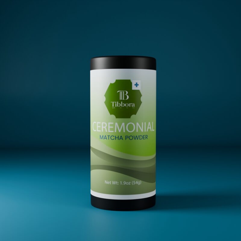 Ceremonial grade matcha powder made from shade grown green tea leaves