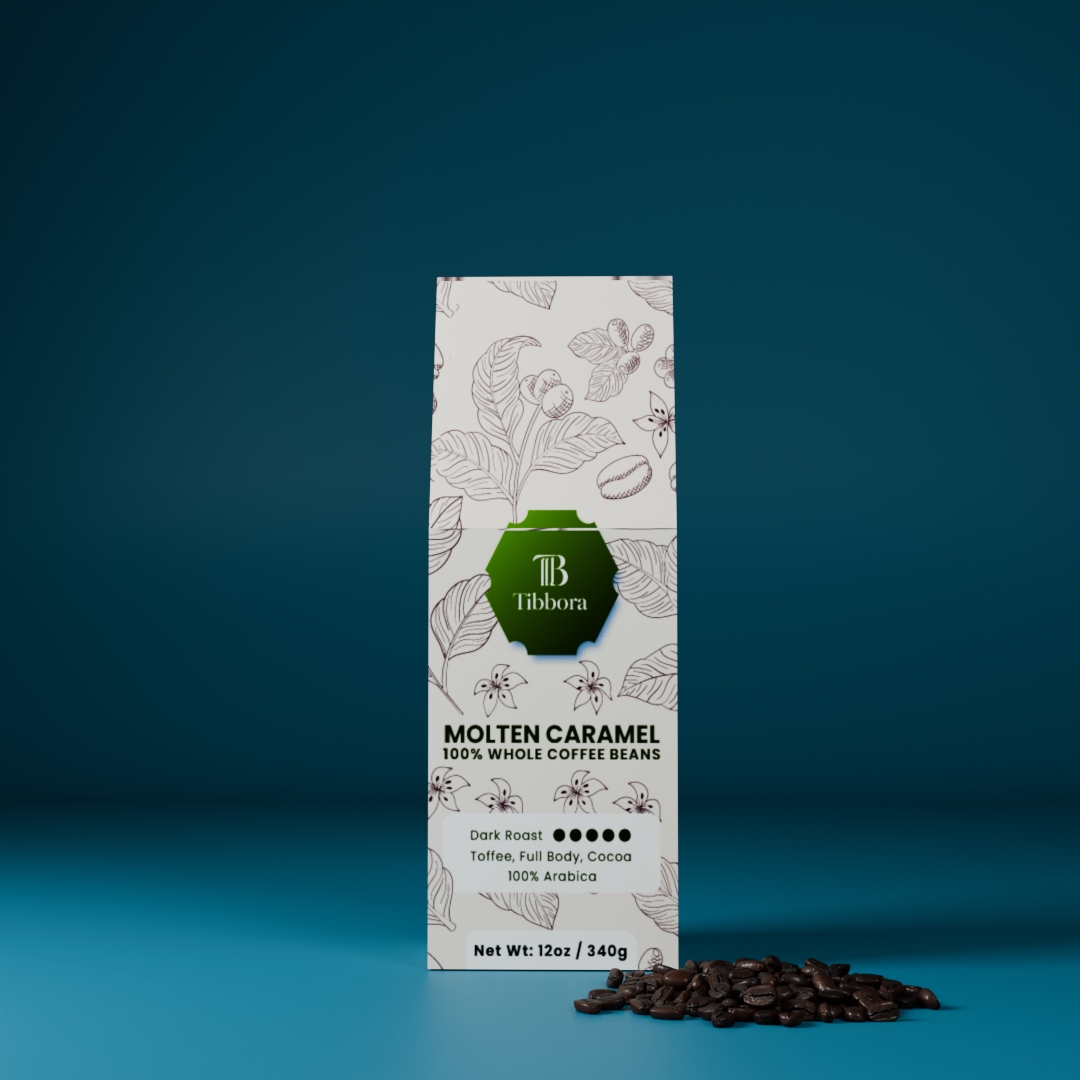 Molten Caramel Coffee – Dark Roast Chocolate & Toffee Blend Molten caramel coffee dark roast arabica beans with chocolate notes